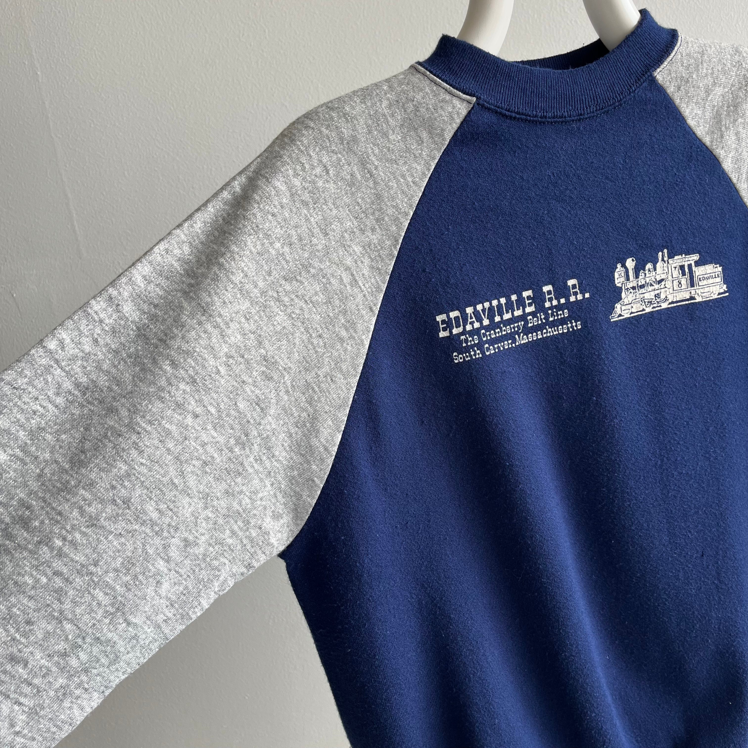 1970/80s Edaville Railroad - South Carver, Mass - Two Tone Sweatshirt