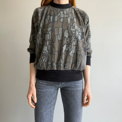 1980s Tree Bark Long Sleeve Sweatshirt/Shirt