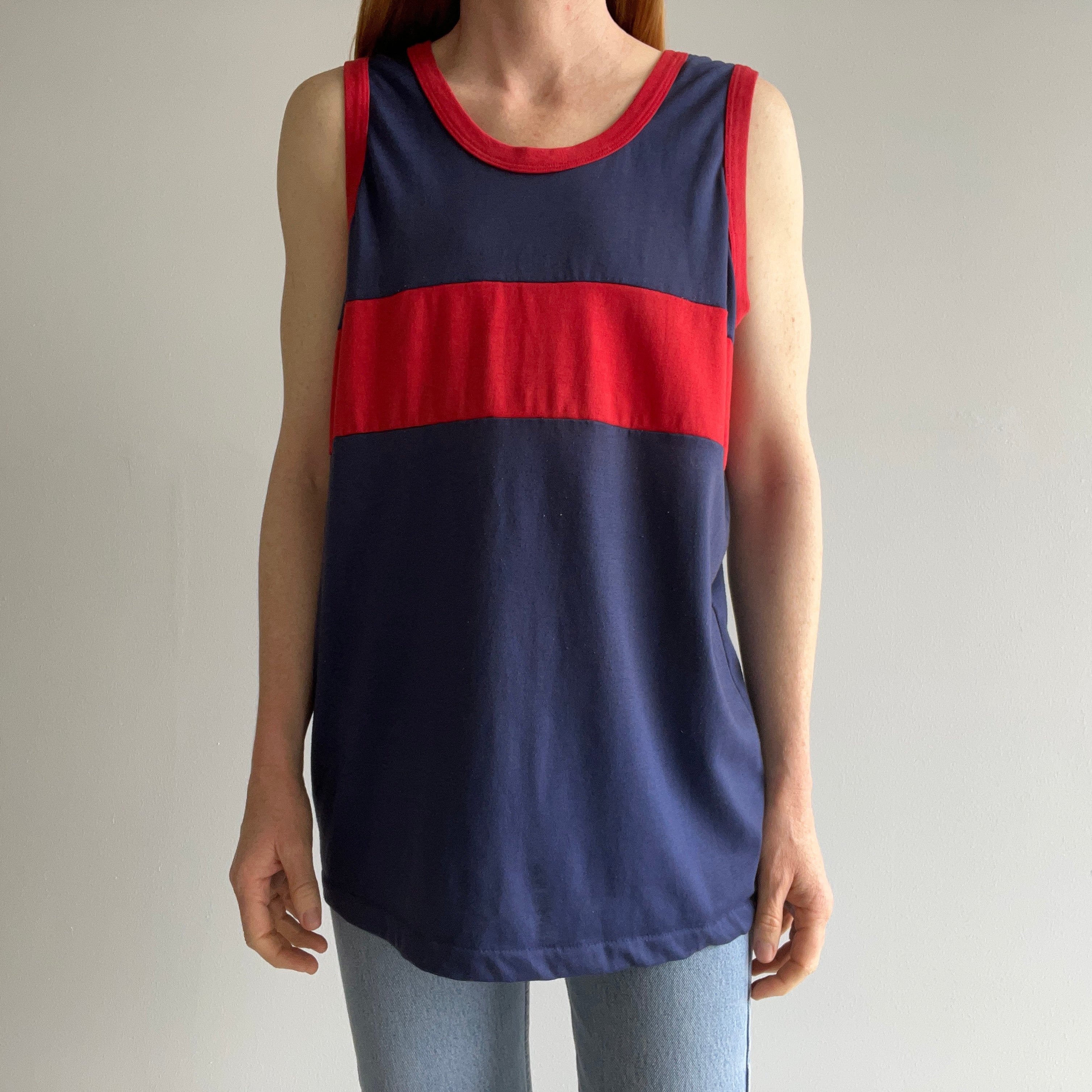 1970s Color Block Tank by JCPenny - !!!!!