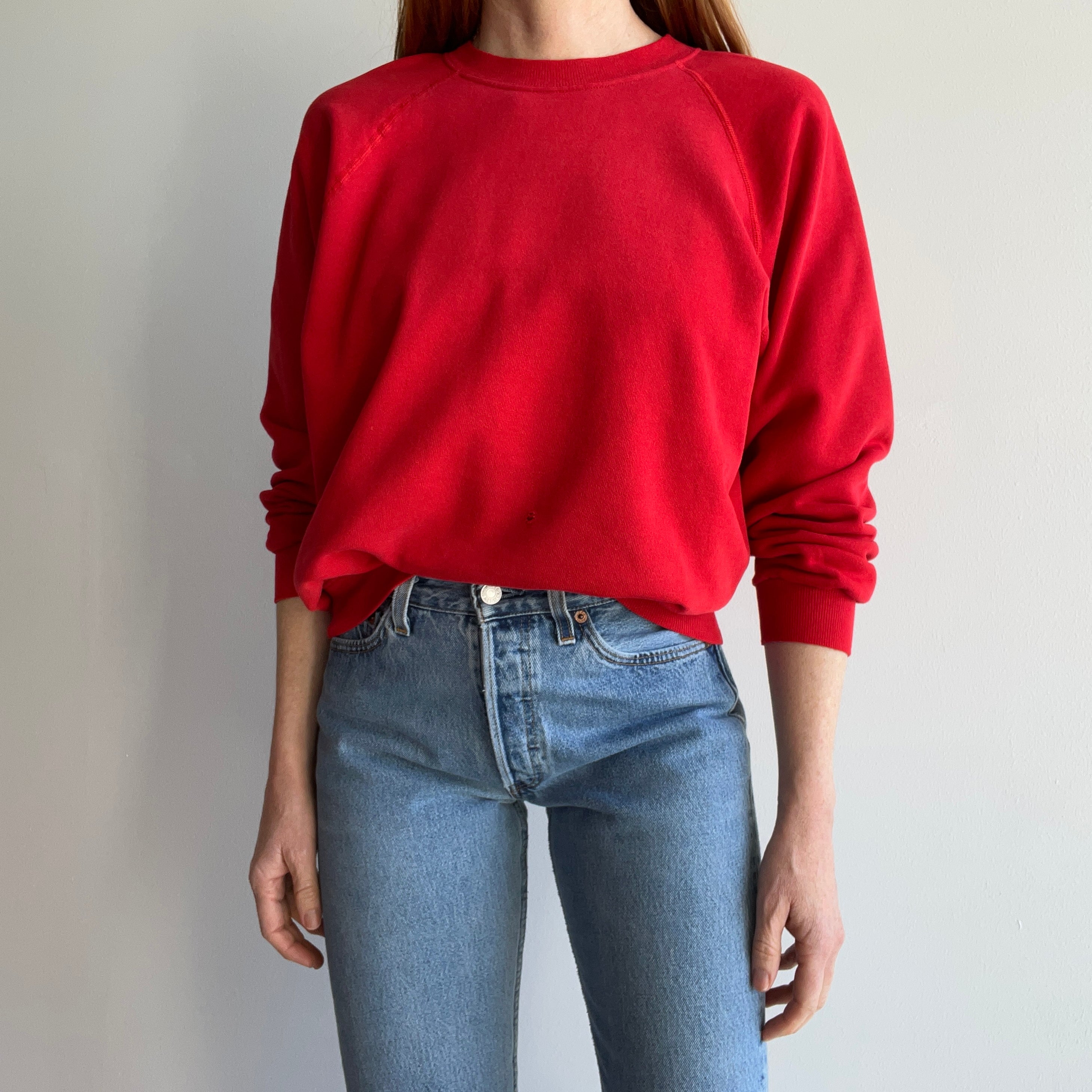 1980s Hanes Red Red Red Raglan Sweatshirt
