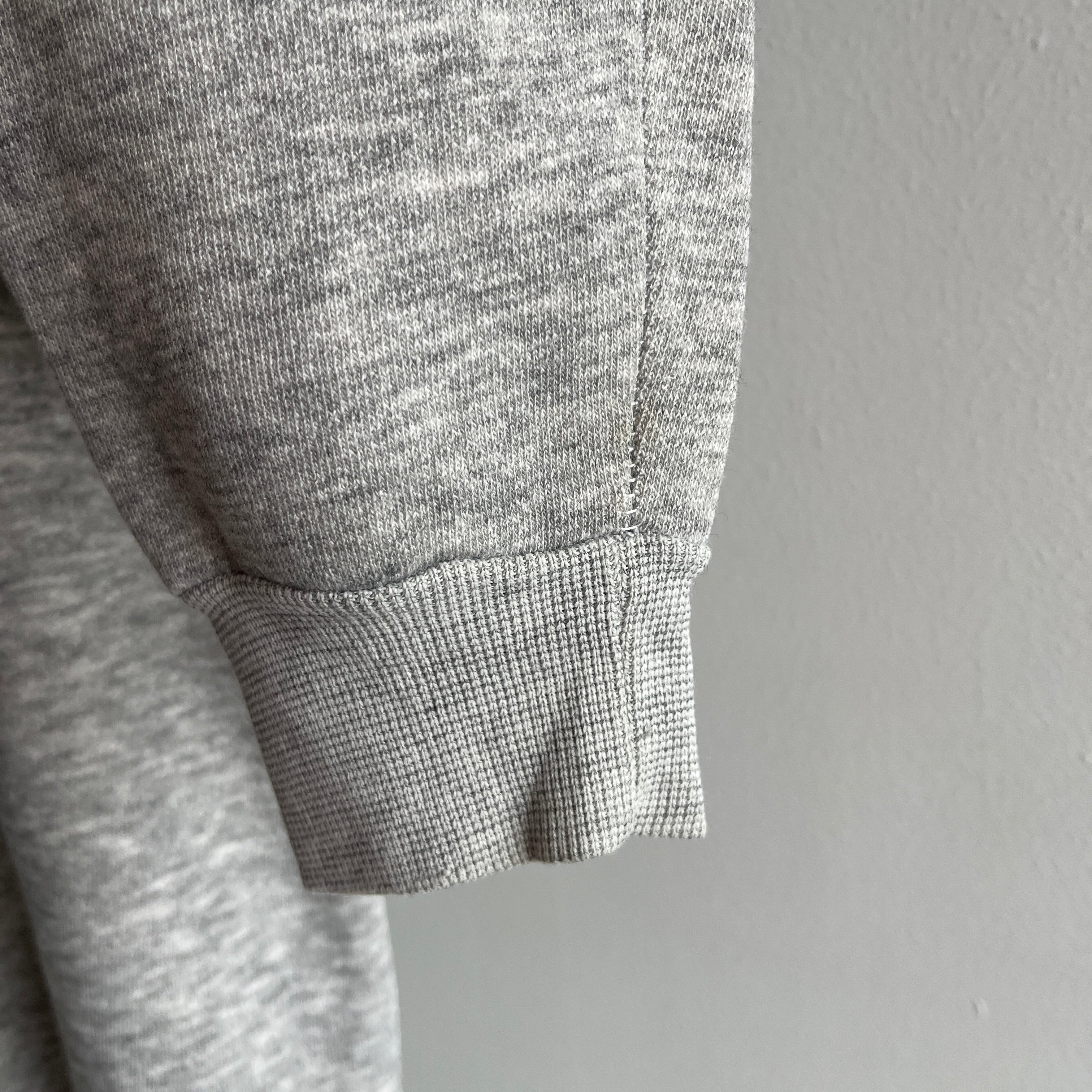 1980s Track And Court Gray Raglan Sweatshirt