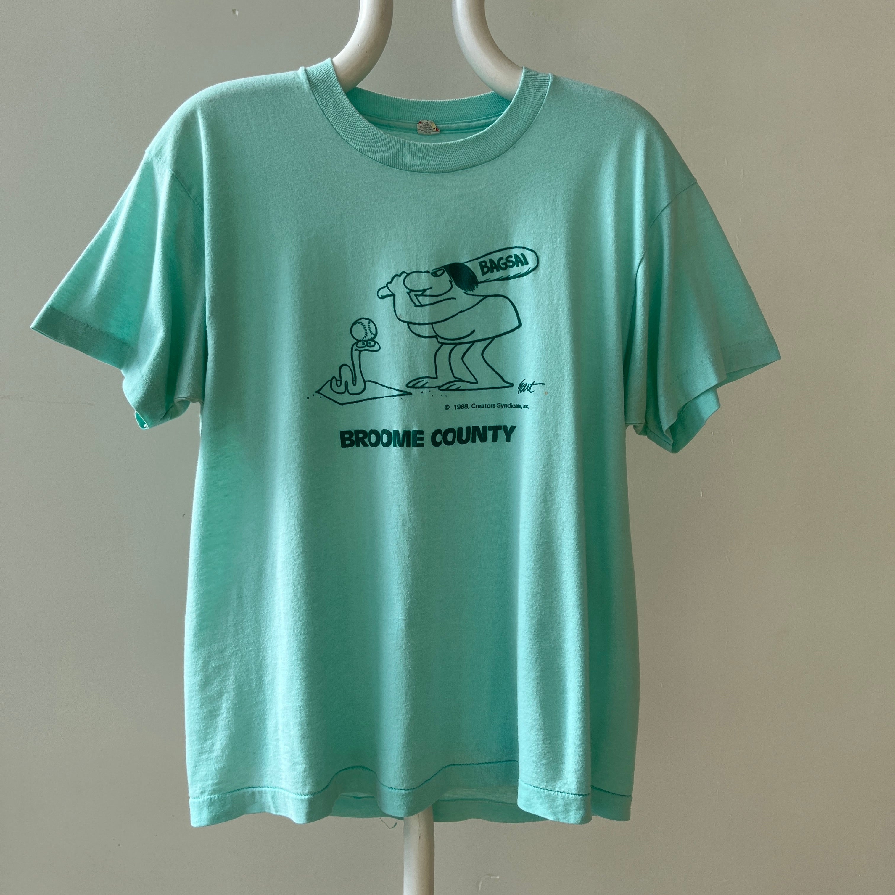 1988 BAGSAI Broome County Softball T Shirt