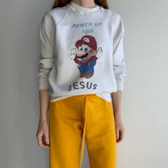 1980s DIY Power Up For Jesus Sweatshirt