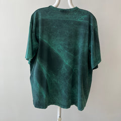 1980s/90s Green and Black Acid Wash T-Shirt - Awesome Fit