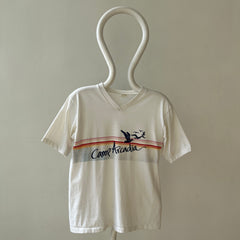 1970s Camp Arcadia V Neck T Shirt - Velva Sheen Alert!