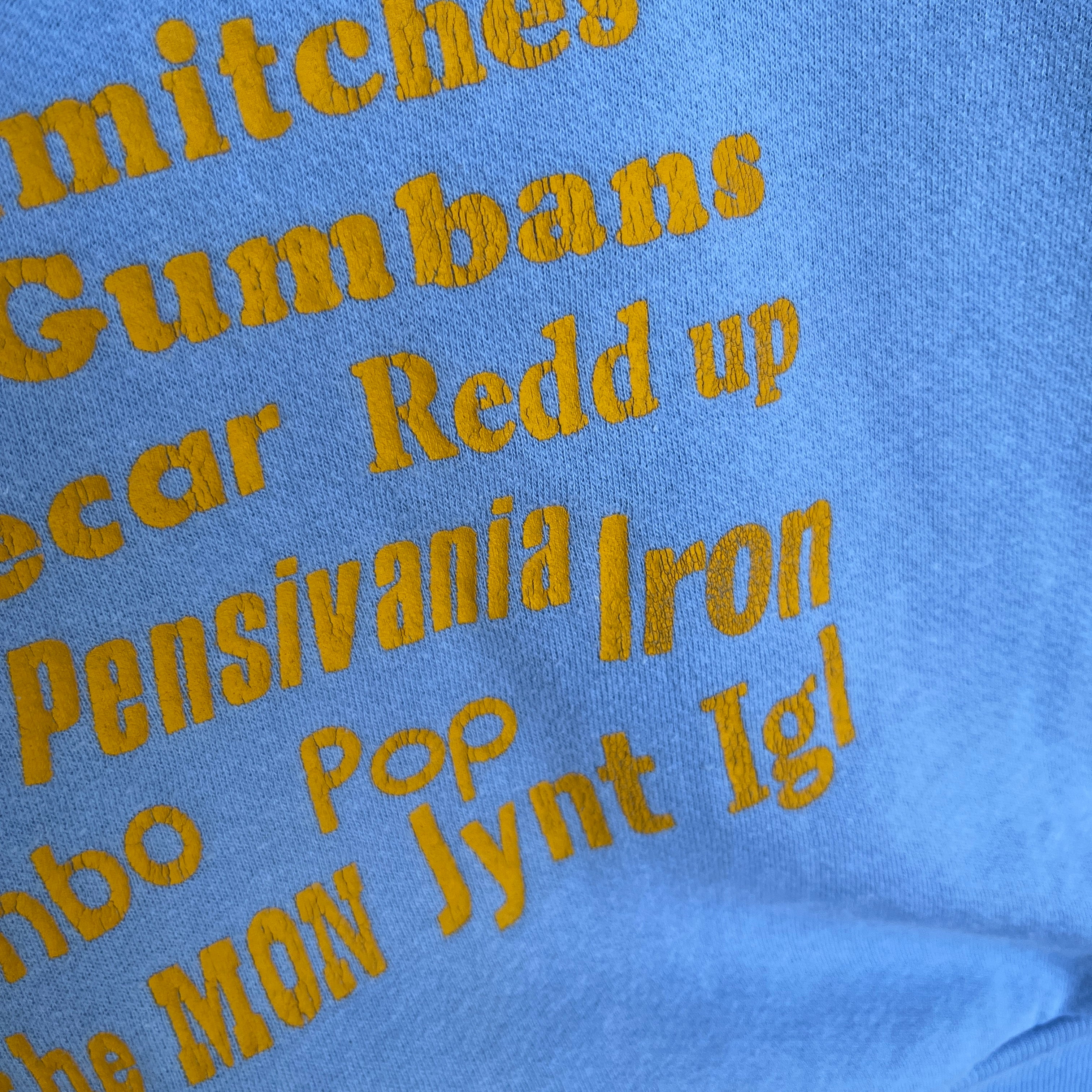 1970/80s Pittsburghese Tourist Sweatshirt - Ha, Ha, Ha