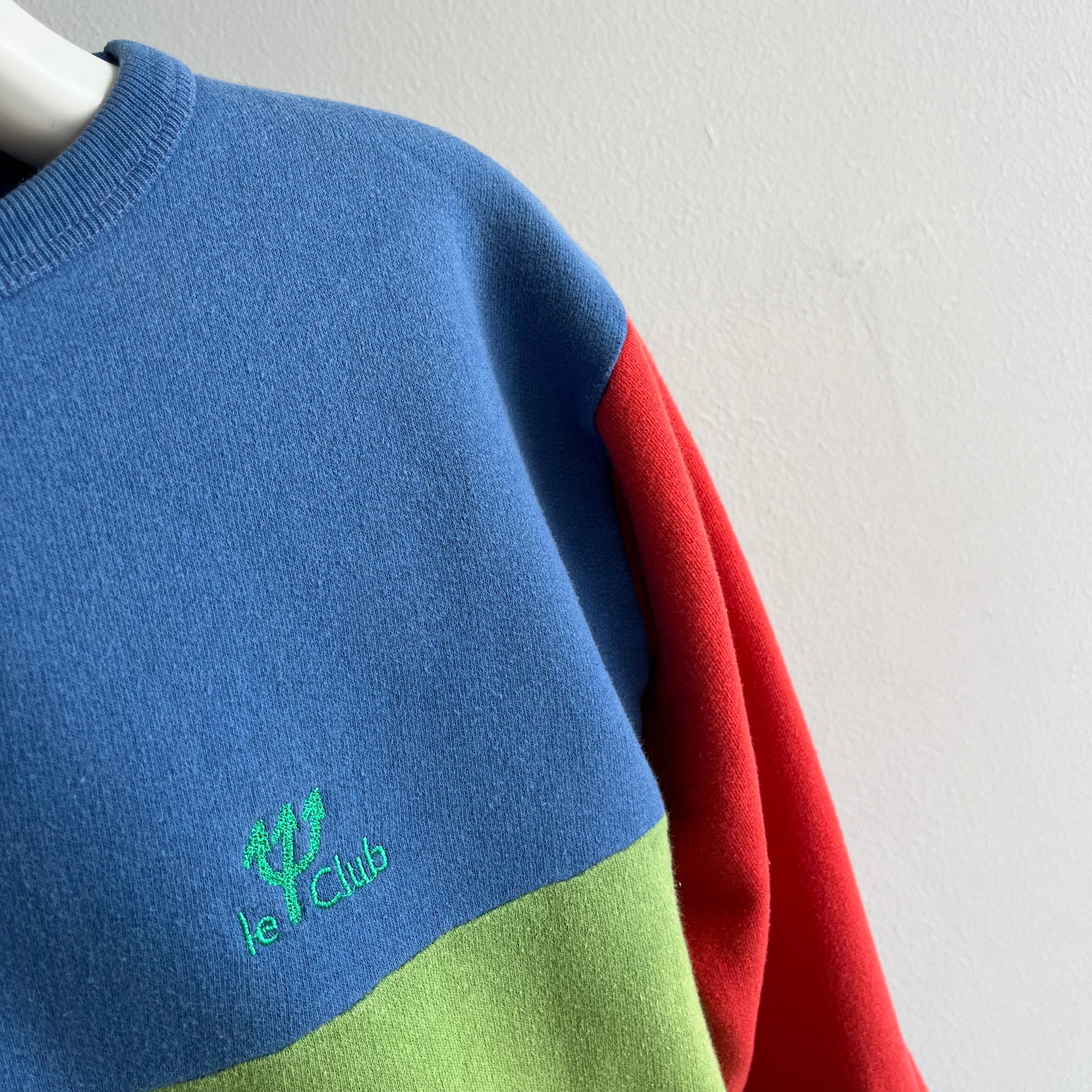 1980s Made in Italy - Le Club - Color Block Sweatshirt