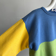 1980s Made in Italy - Le Club - Color Block Sweatshirt