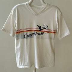 1970s Camp Arcadia V Neck T Shirt - Velva Sheen Alert!