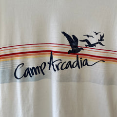 1970s Camp Arcadia V Neck T Shirt - Velva Sheen Alert!