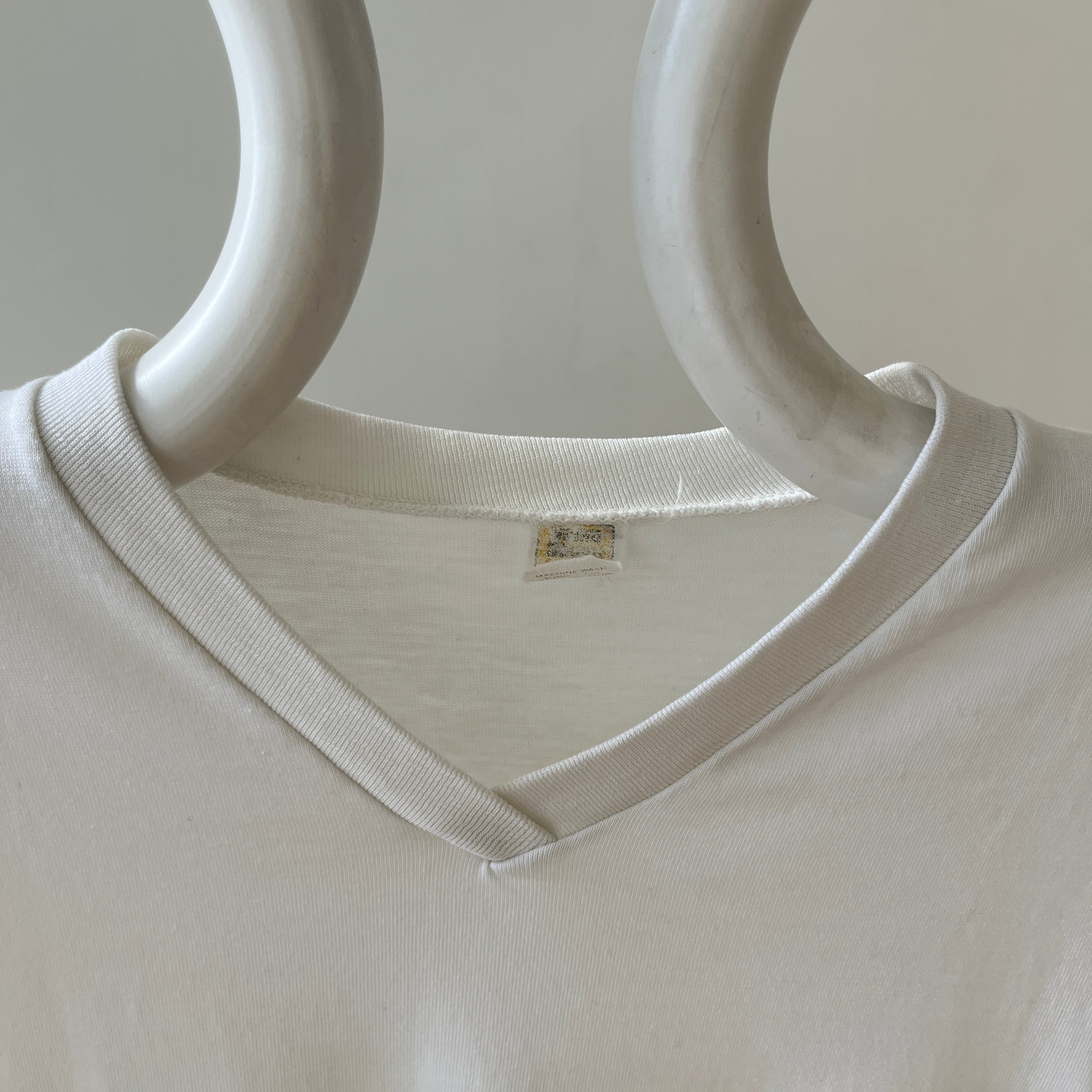 1970s Camp Arcadia V Neck T Shirt - Velva Sheen Alert!