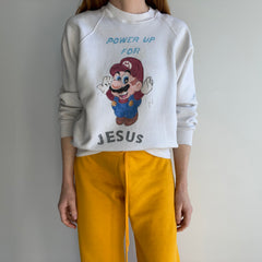 1980s DIY Power Up For Jesus Sweatshirt