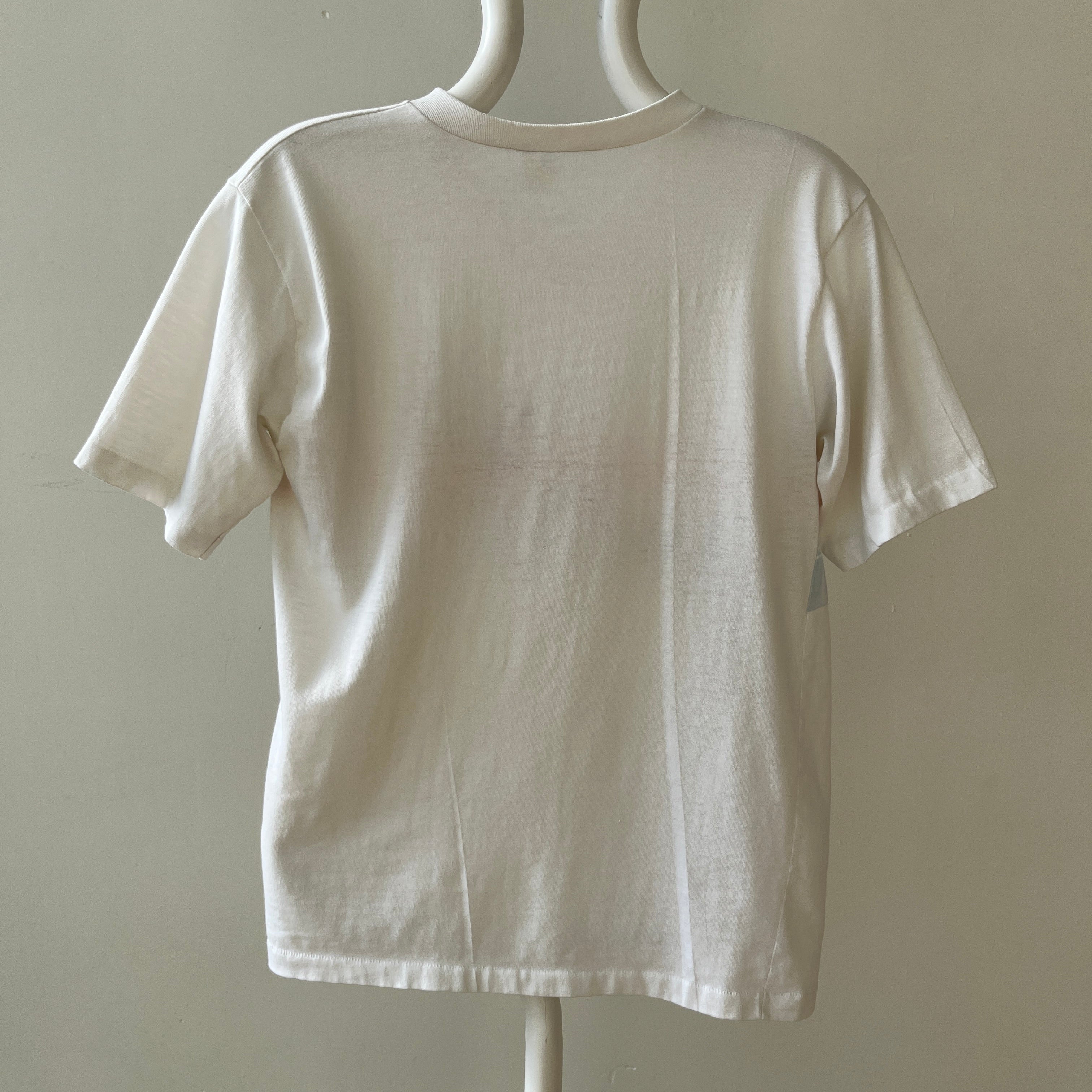 1970s Camp Arcadia V Neck T Shirt - Velva Sheen Alert!