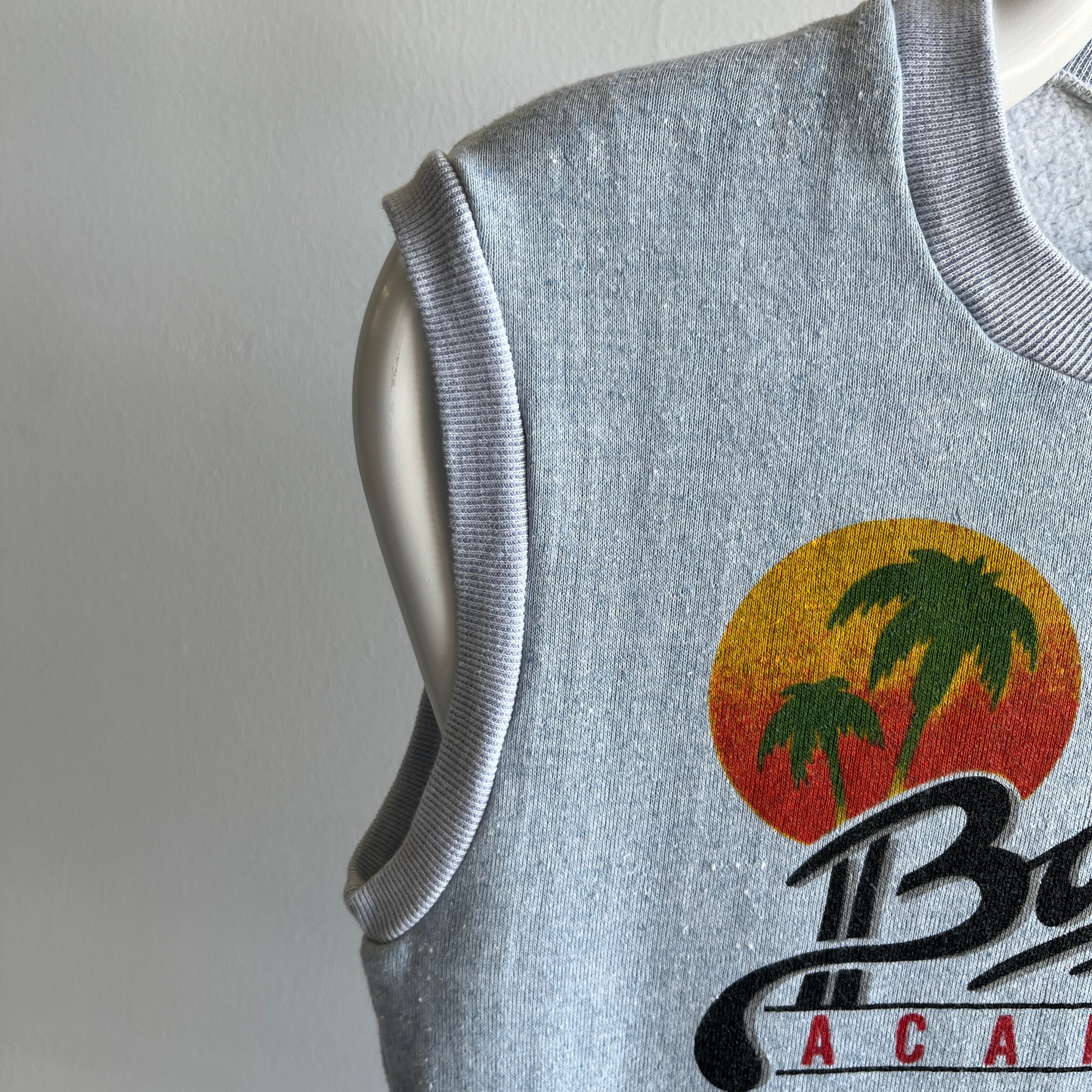 1980s Baby'O Acapulco Muscle Tank Warm Up Sweatshirt
