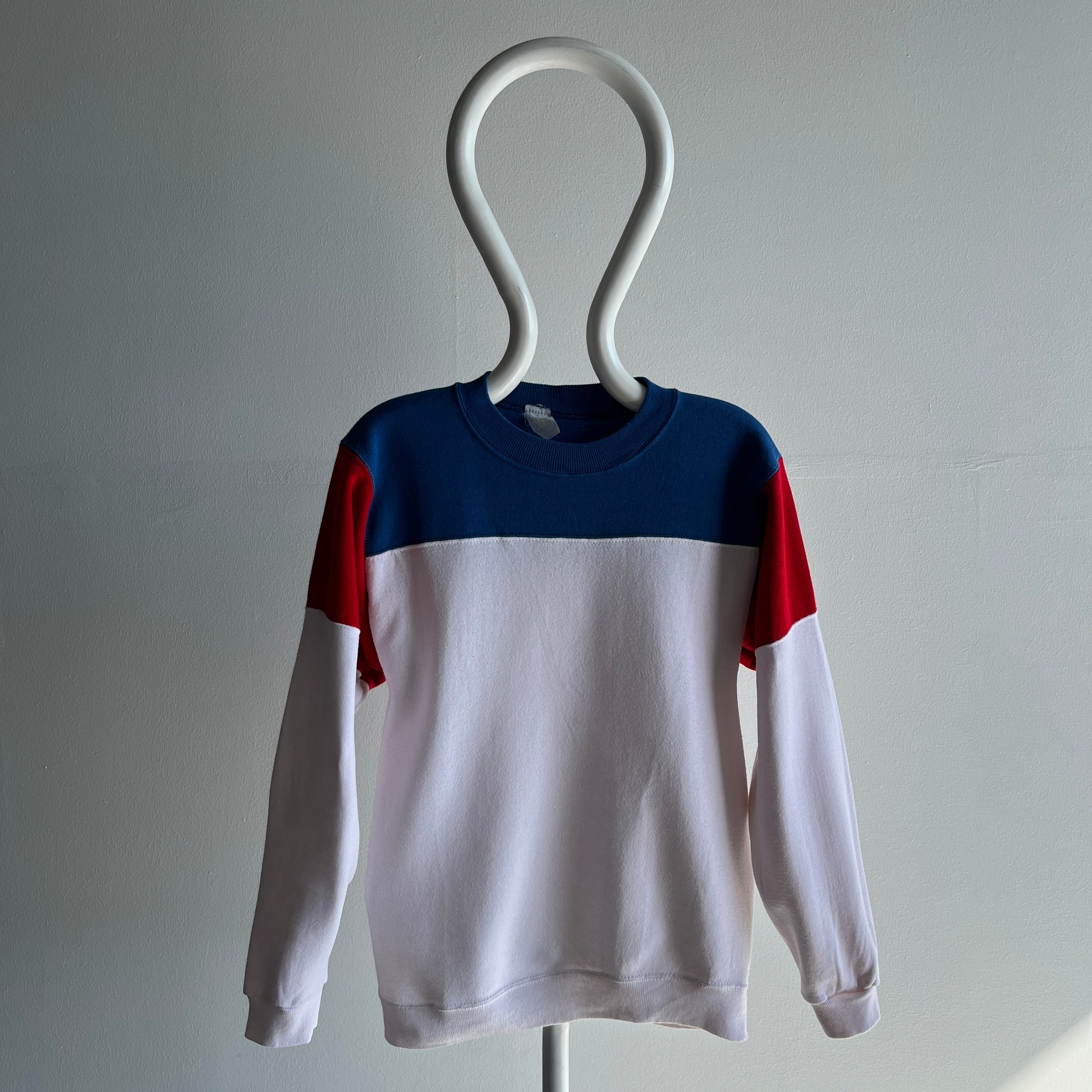 1980s Velva Sheen Color Block Sweatshirt