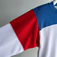 1980s Velva Sheen Color Block Sweatshirt