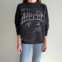 1990s Super Rad Hand Mended Raiders Sweatshirt - Killer Gauge and Fading