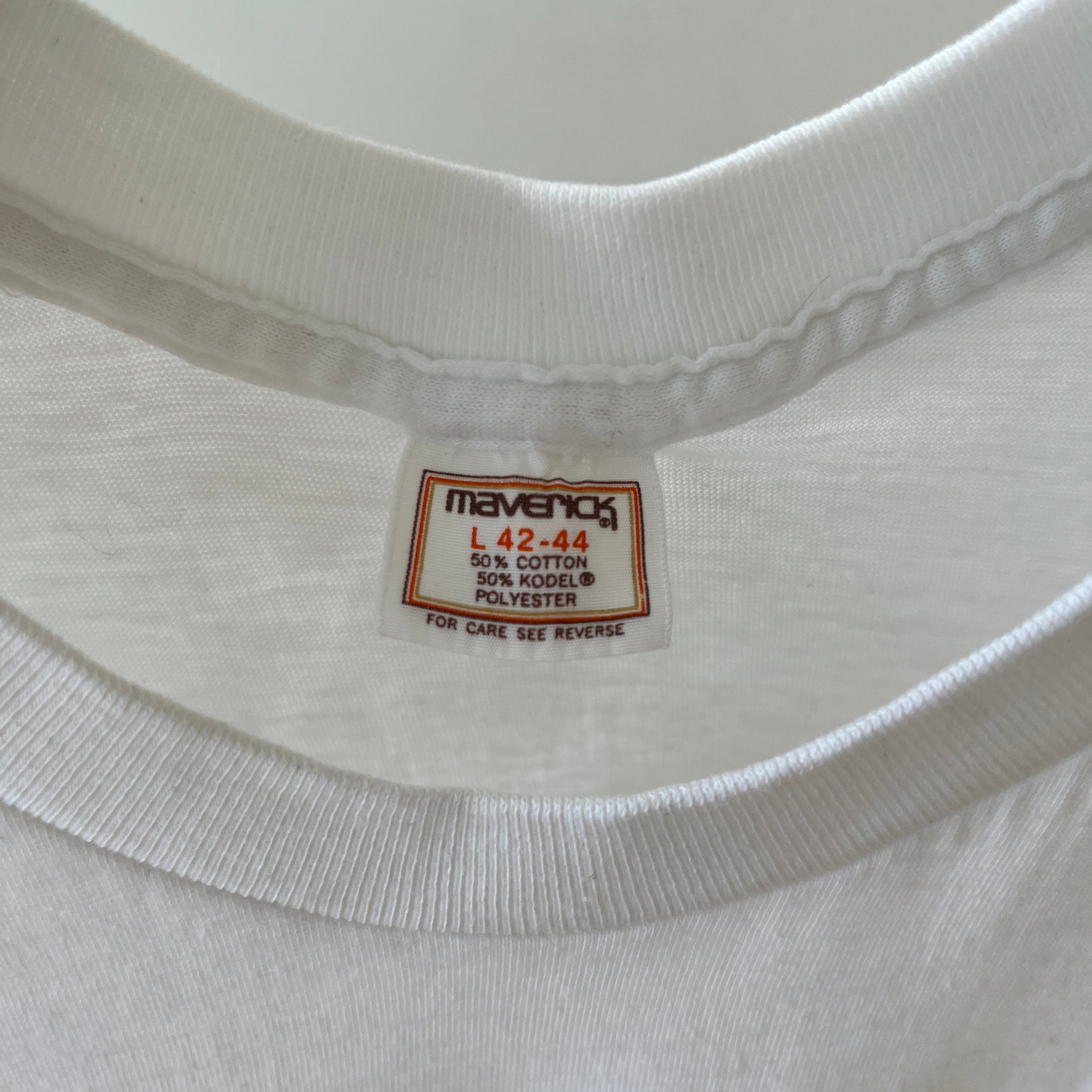 1970s Norwegian Power T Shirt - Soft and Thin - A true beauty!