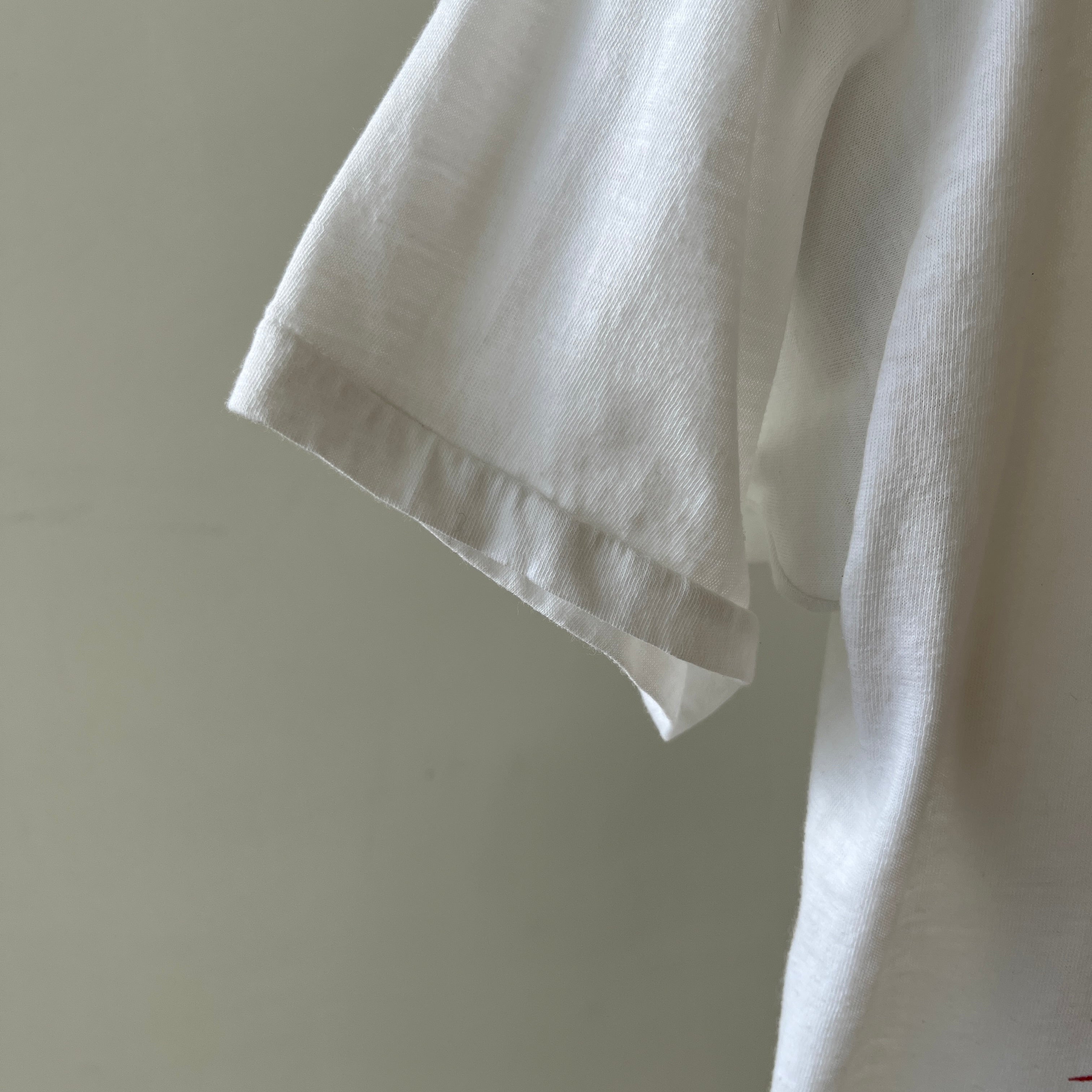 1970s Norwegian Power T Shirt - Soft and Thin - A true beauty!