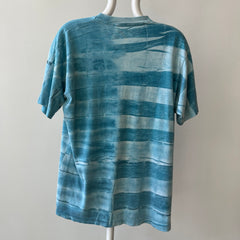 1990s Striped Tie Dye T-Shirt - !!!