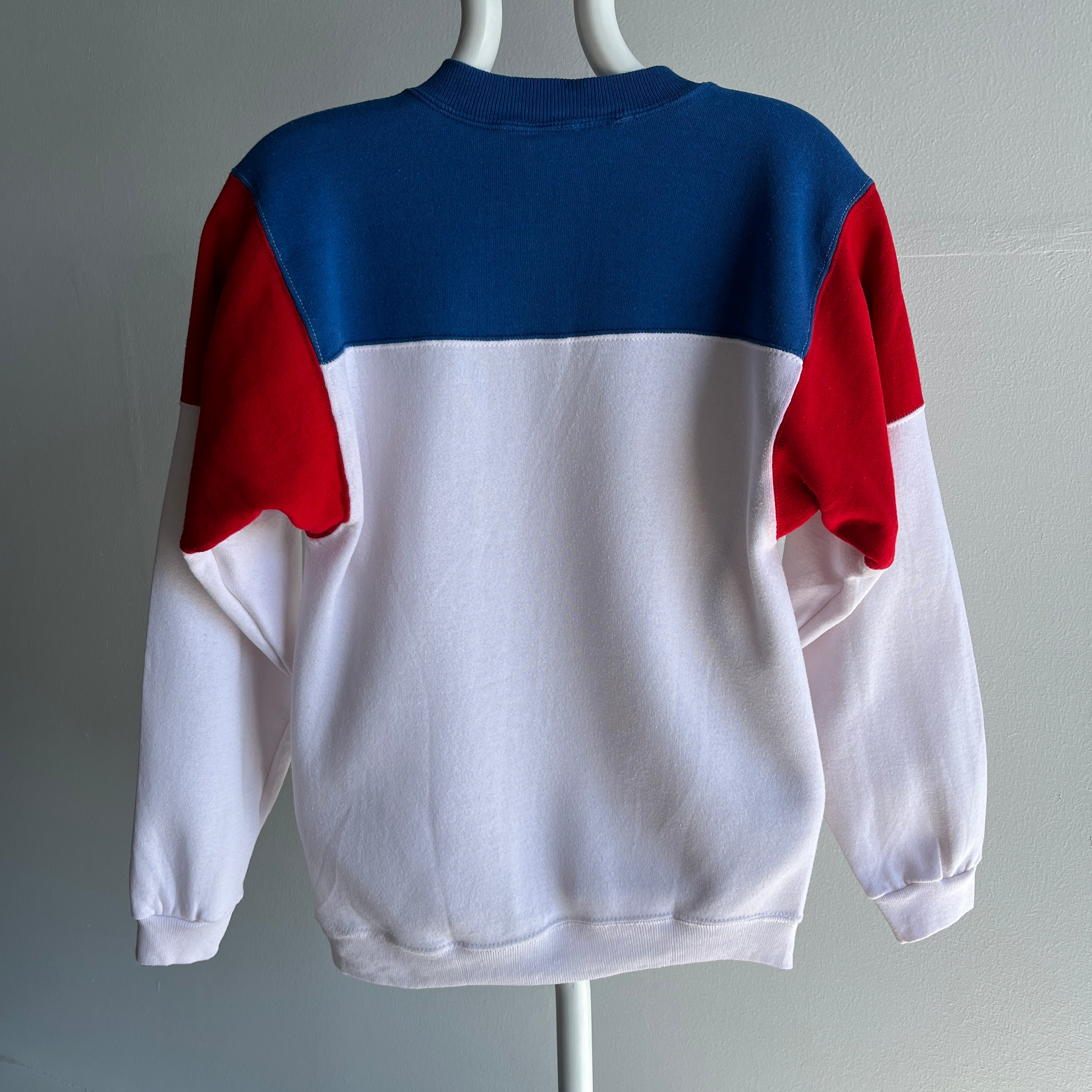 1980s Velva Sheen Color Block Sweatshirt