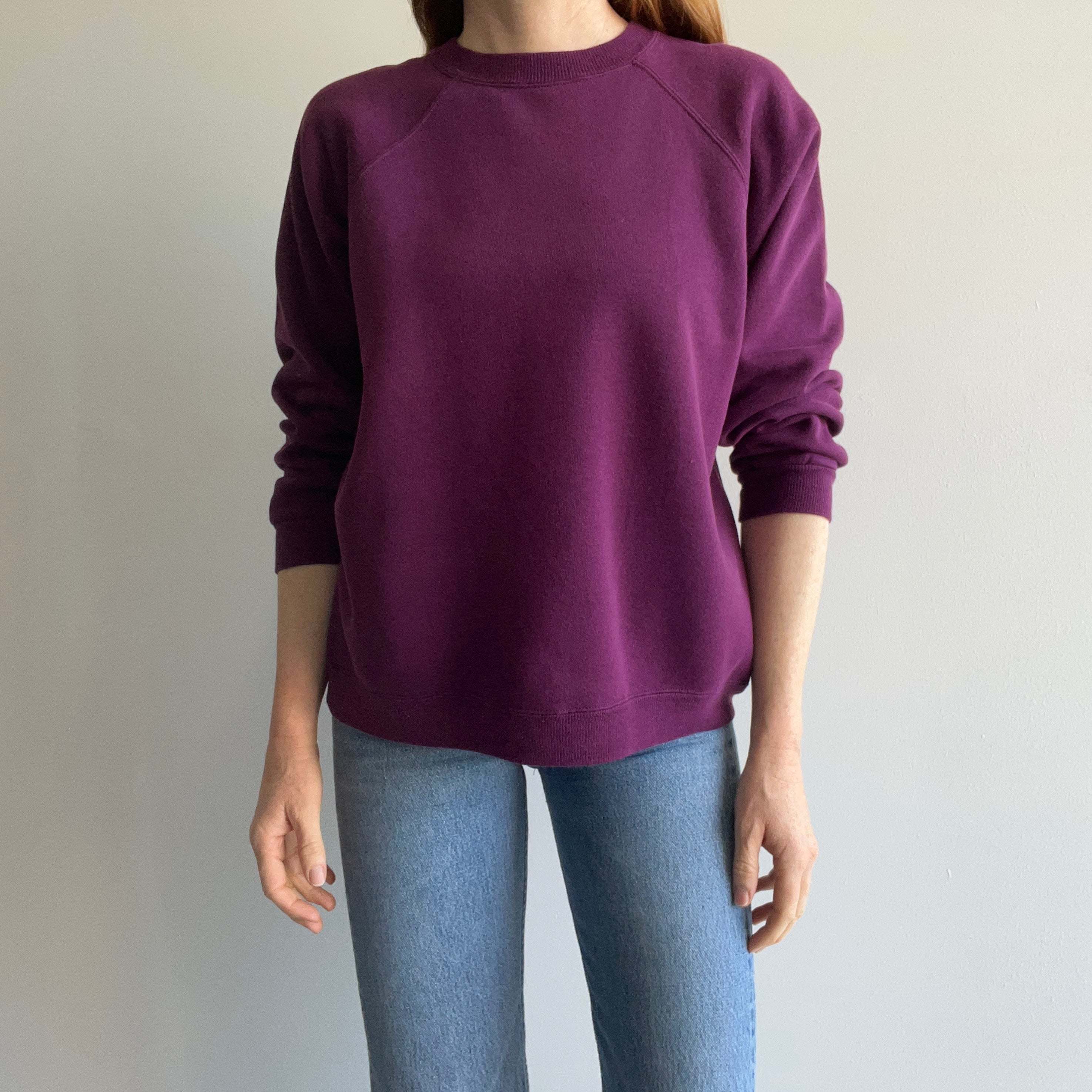 1990s HHW Eggplant Purple Sweatshirt