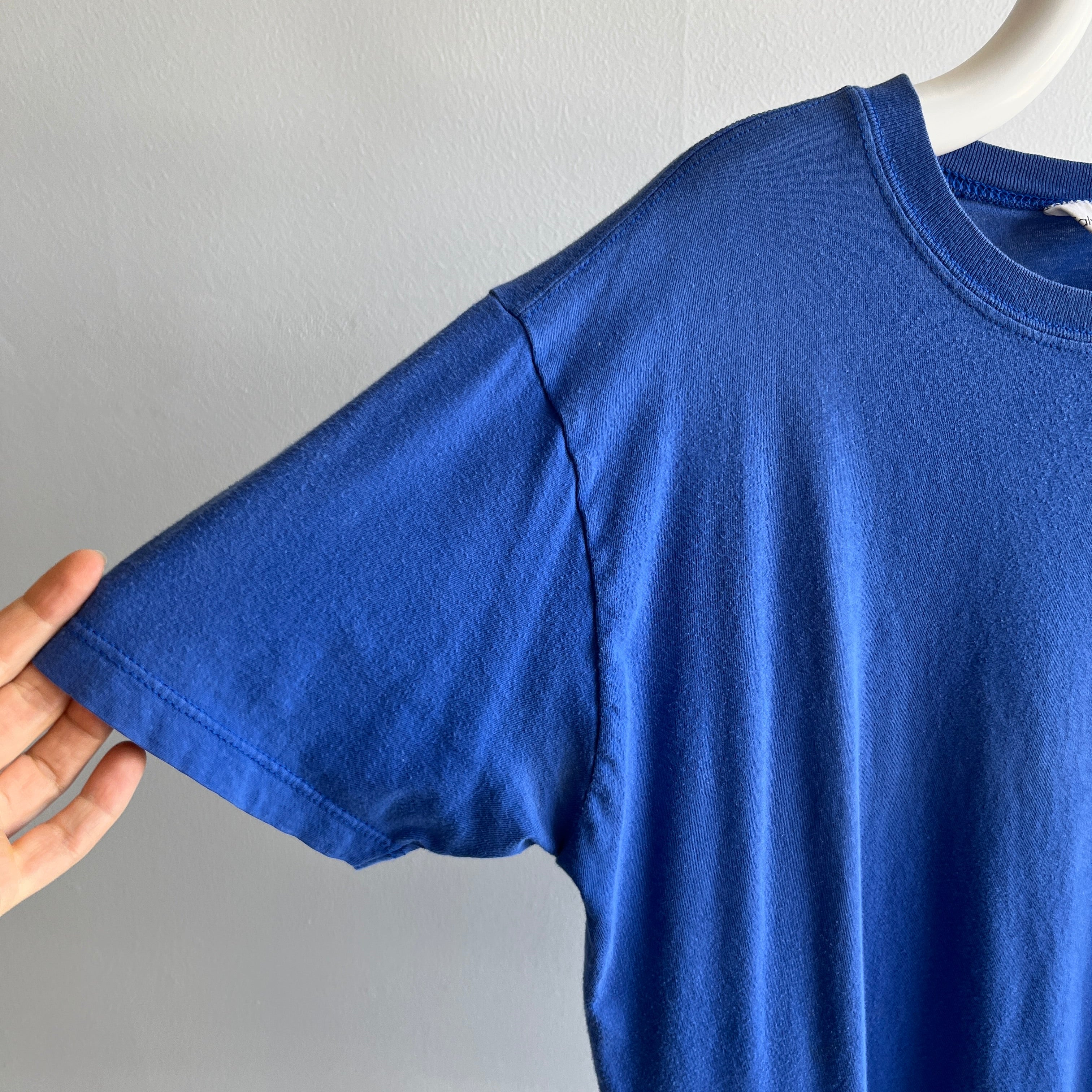 1990s USA Made Calvin Klein Dodger Blue Soft and Slouchy T-Shirt