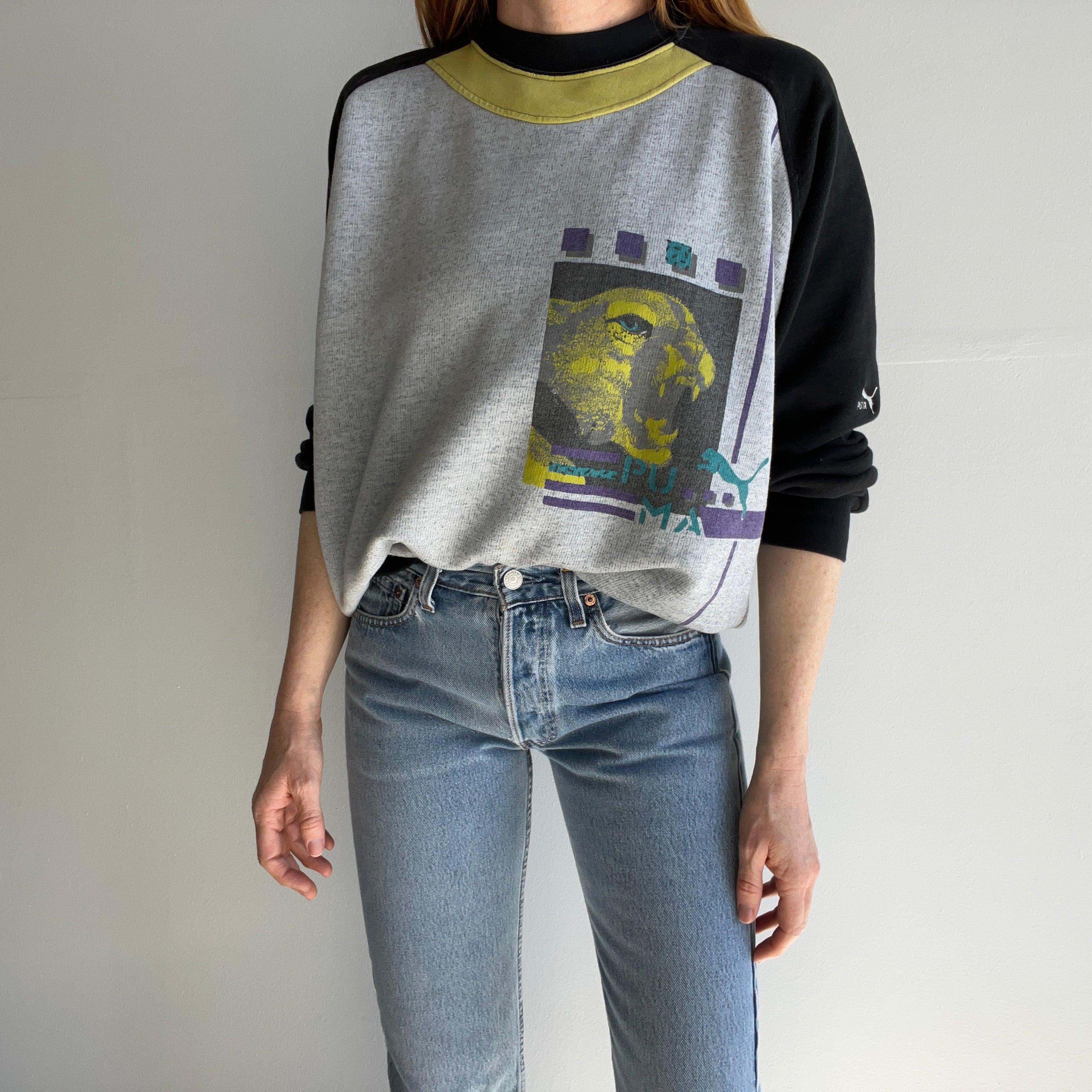 1990s PUMA (European) Color Block Sweatshirt