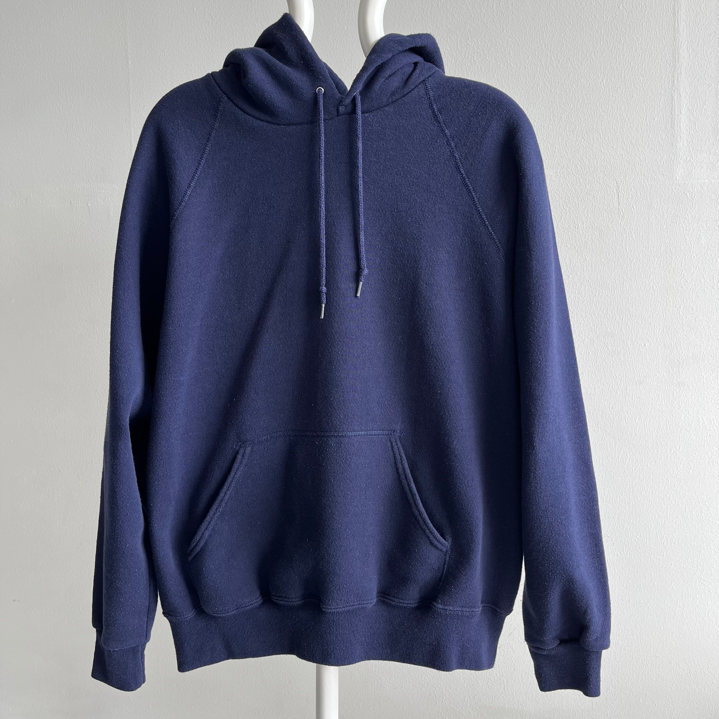 1980s Bassett Walker Navy Hoodie - Swoon