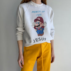 1980s DIY Power Up For Jesus Sweatshirt