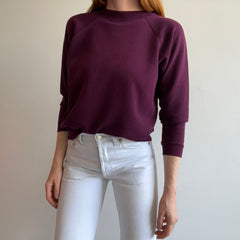 1990s Hanes Burgundy/Purple Blank Raglan