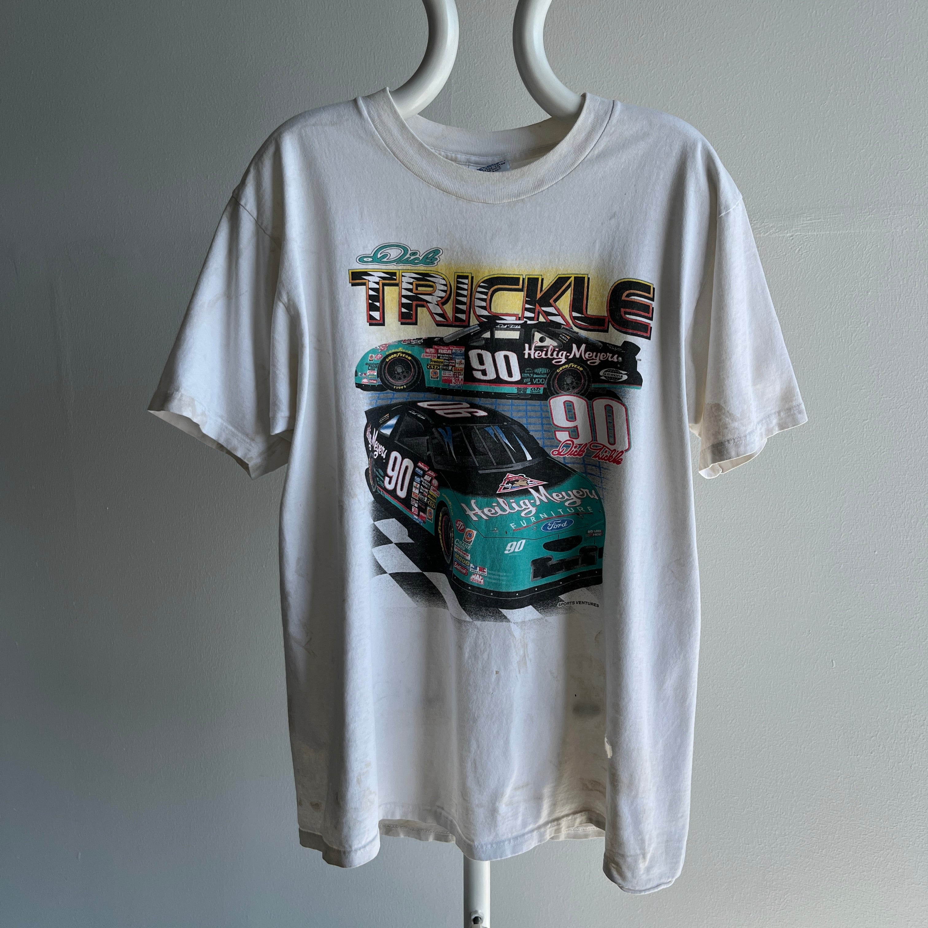 1998 Dick Trickle Thrashed and Stained D Grade Front and Back T-Shirt