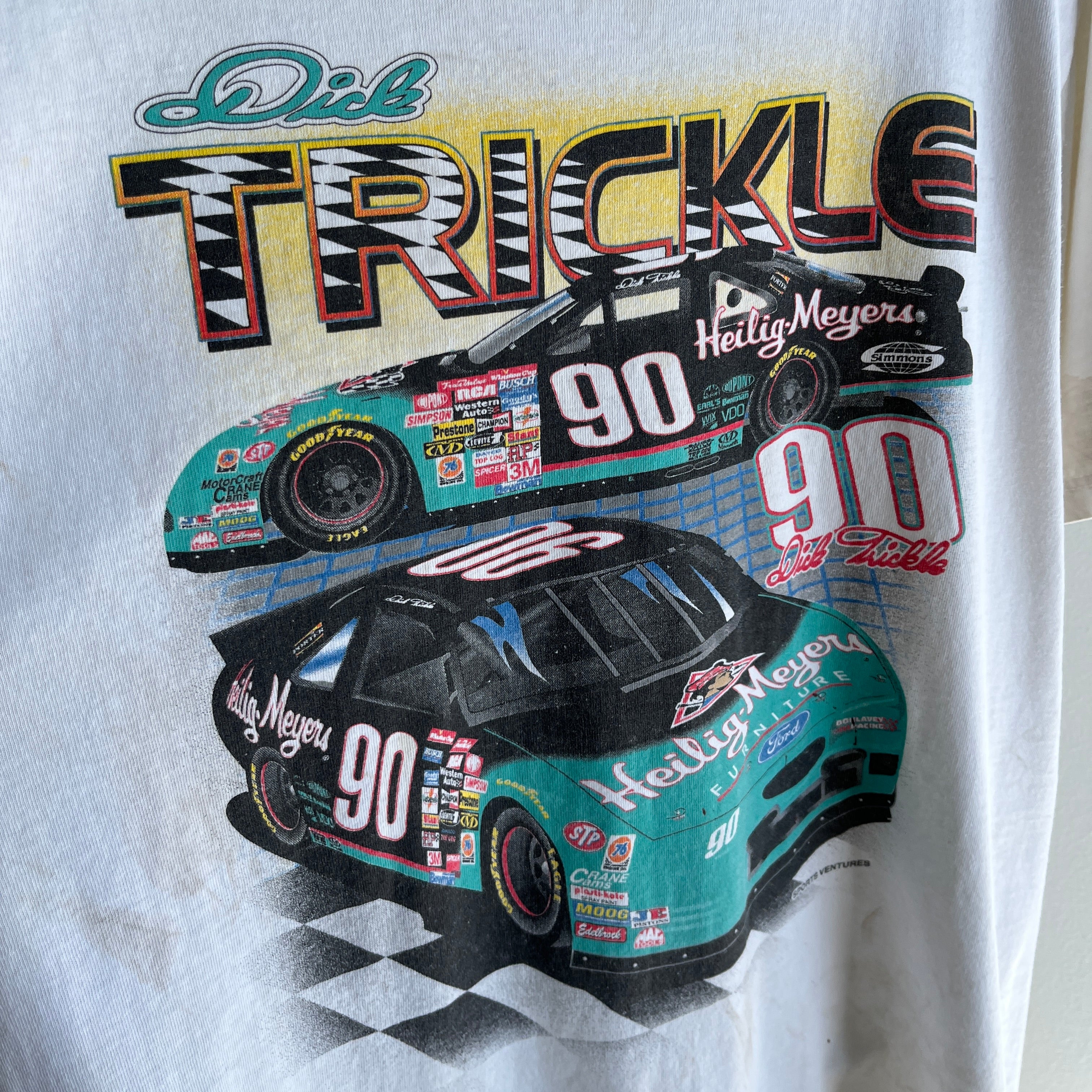 1998 Dick Trickle Thrashed and Stained D Grade Front and Back T-Shirt