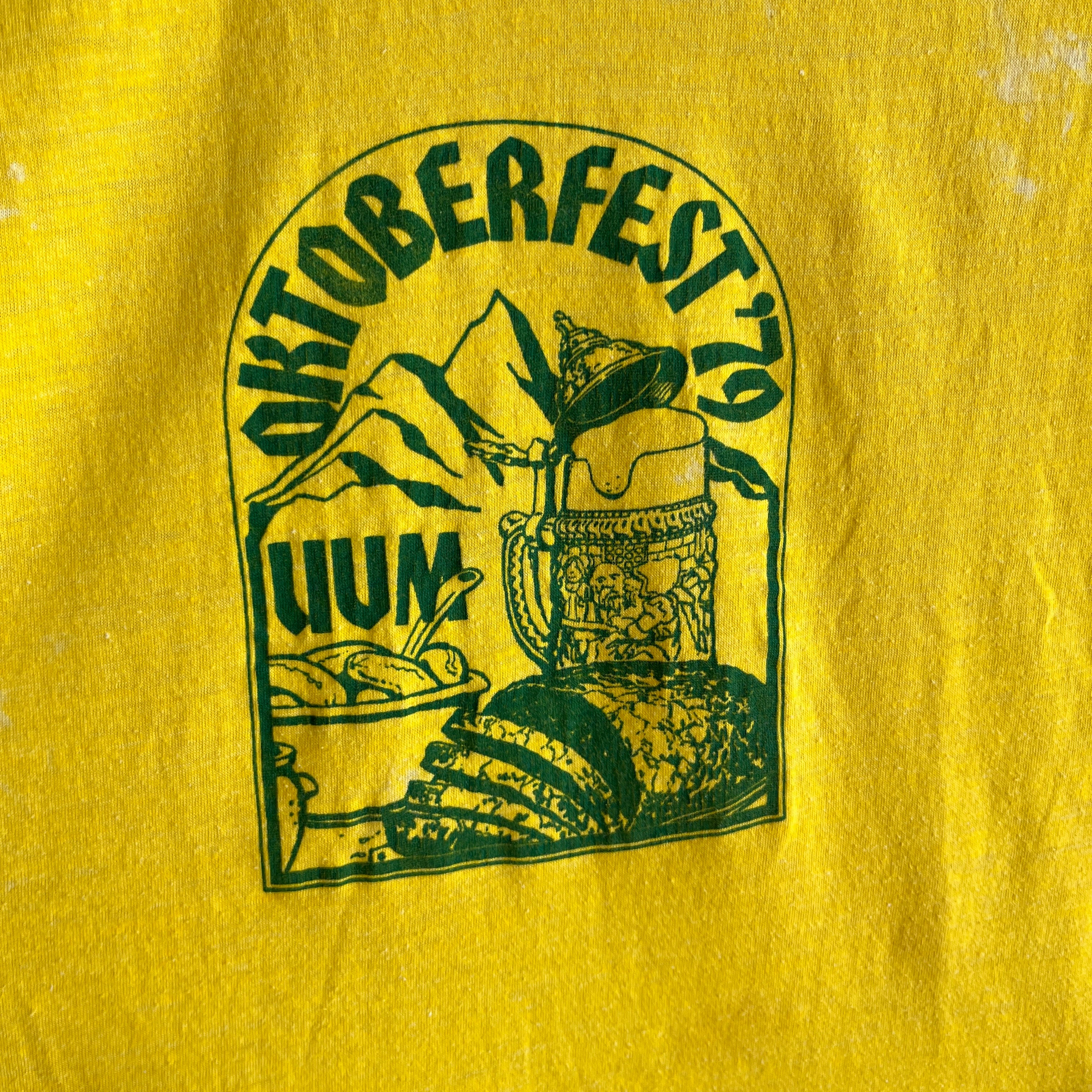 1979 Oktoberfest '79 Bleach Stained Smaller T-Shirt