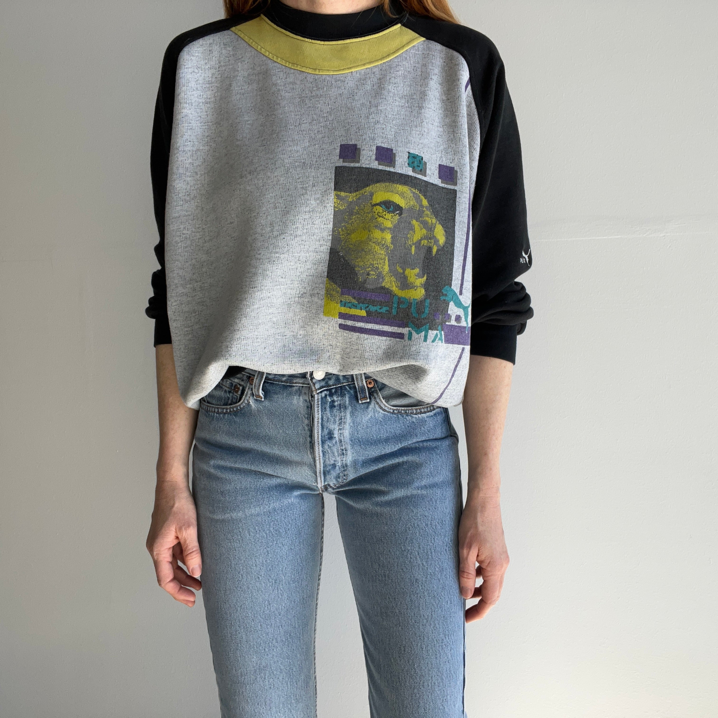 1990s PUMA (European) Color Block Sweatshirt