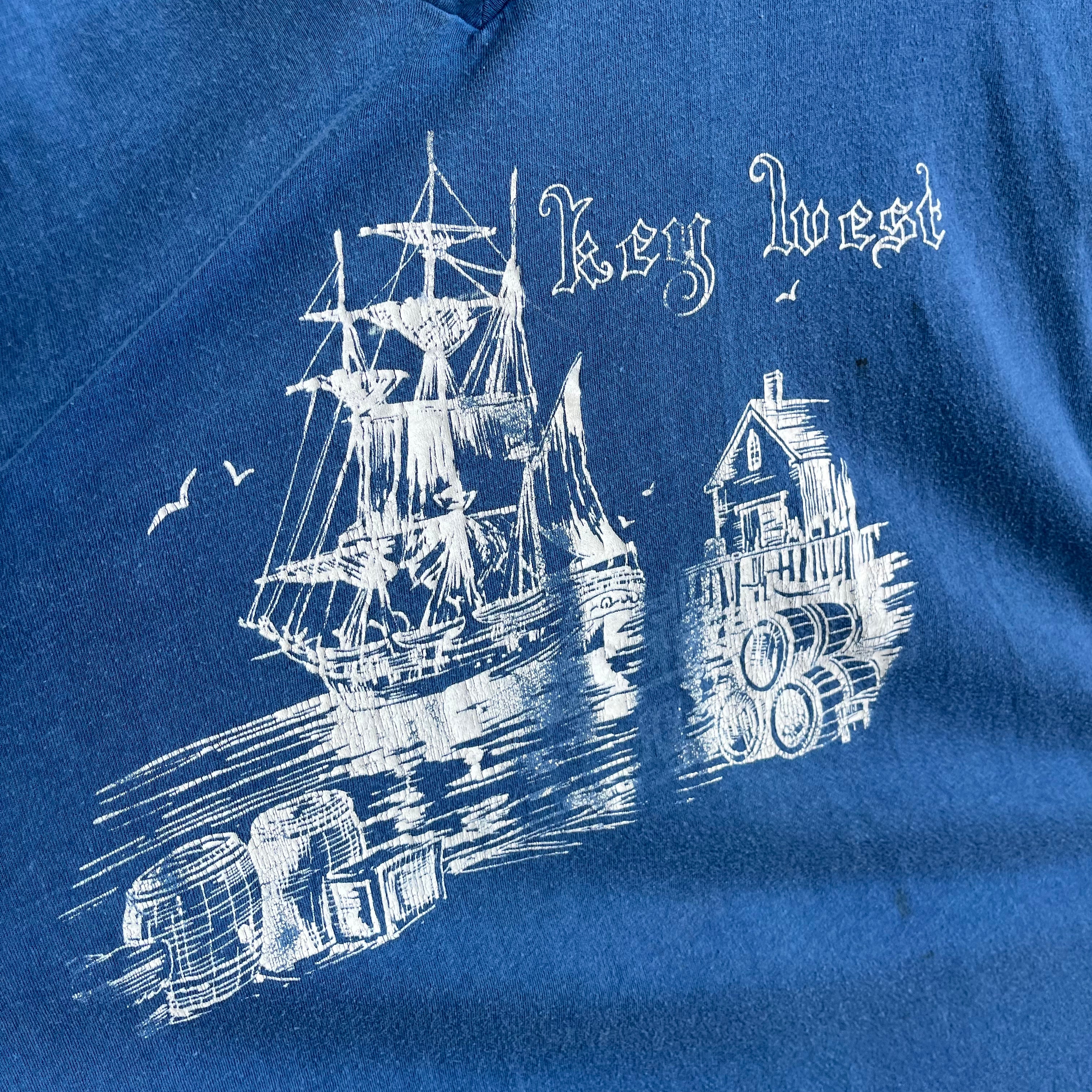 1970s Key West V-Neck Tourist T-Shirt