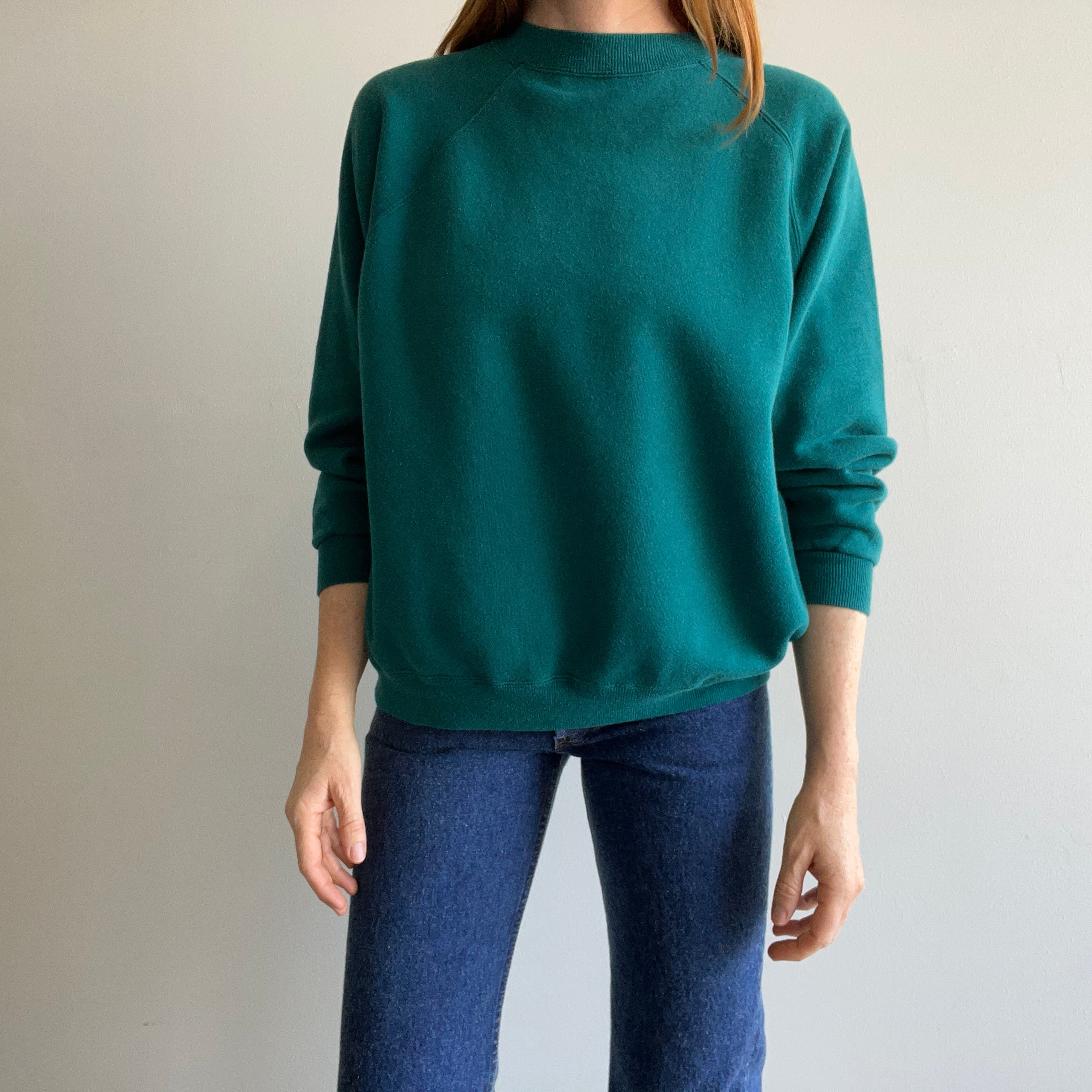 1990s HHW Deep Teal Raglan Sweatshirt