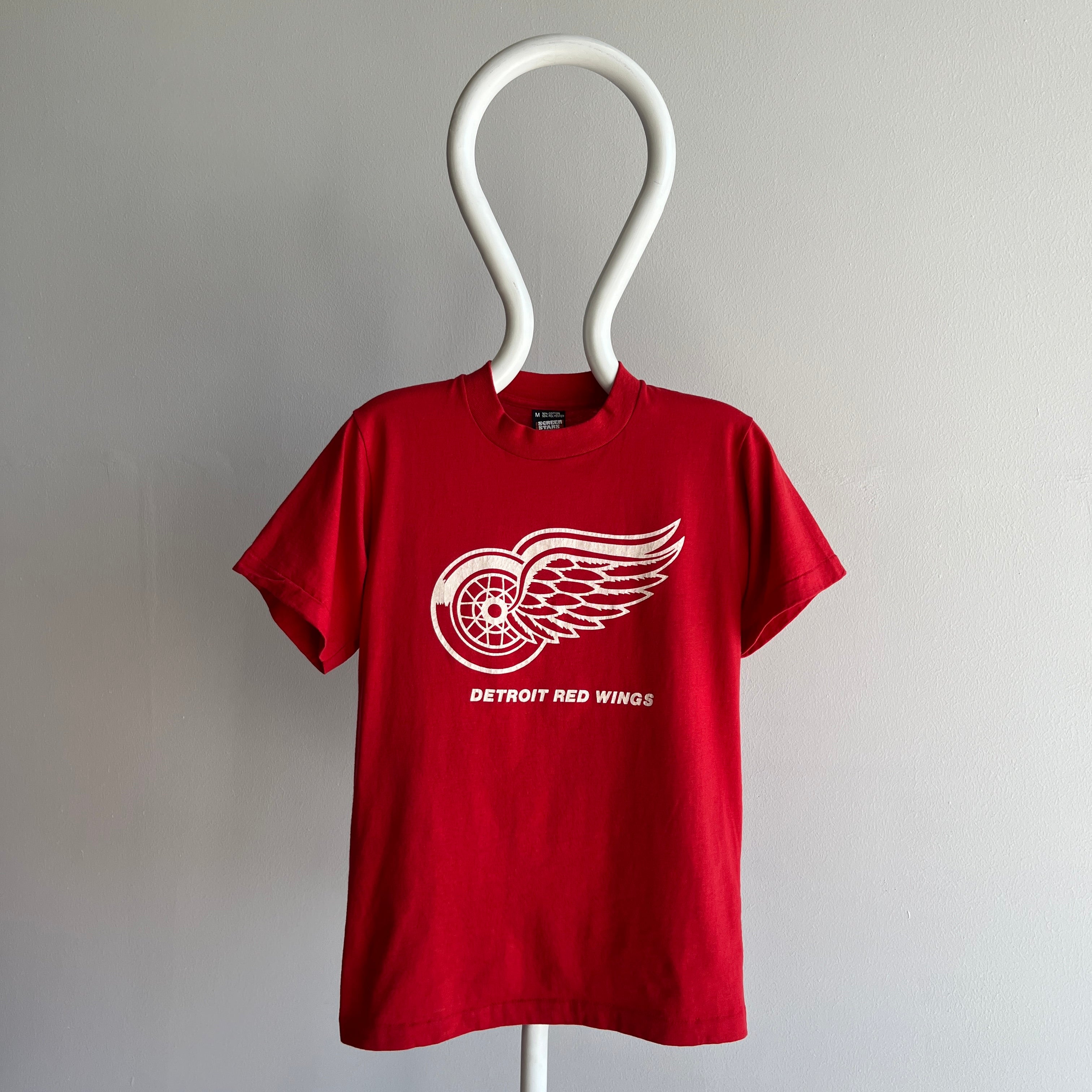 1980s Detroit Red Wings T-Shirt by Screen Stars - Barely Worn