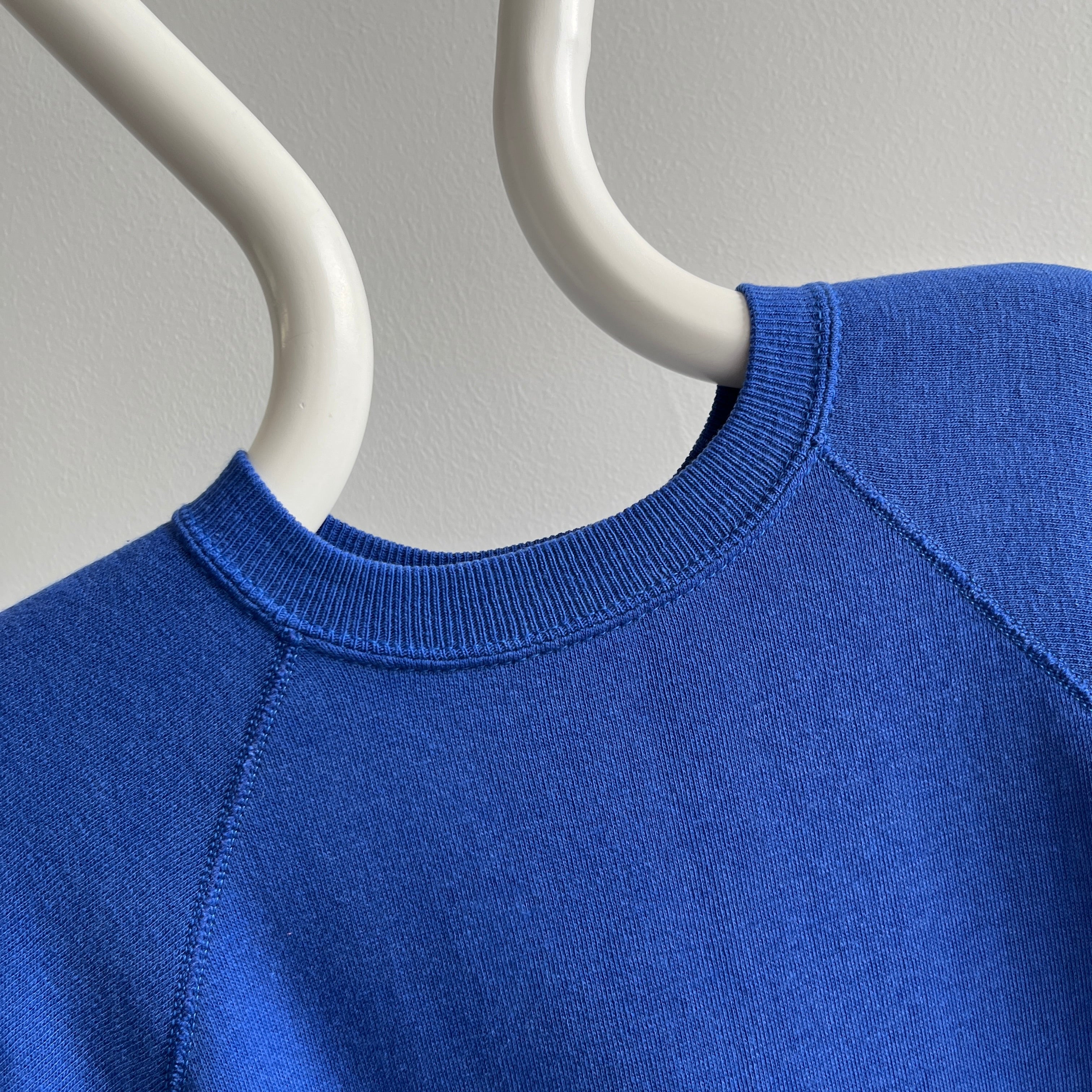 1980s Luxuriously Soft Bassett Walker Blue Warm Up Sweatshirt