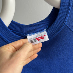 1980s Luxuriously Soft Bassett Walker Blue Warm Up Sweatshirt