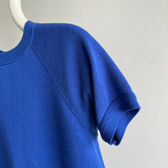 1980s Luxuriously Soft Bassett Walker Blue Warm Up Sweatshirt