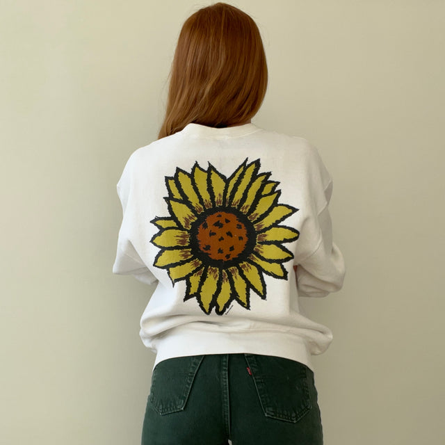 1994 Rust/Age Stained Sunflower on the Backside Sweatshirt