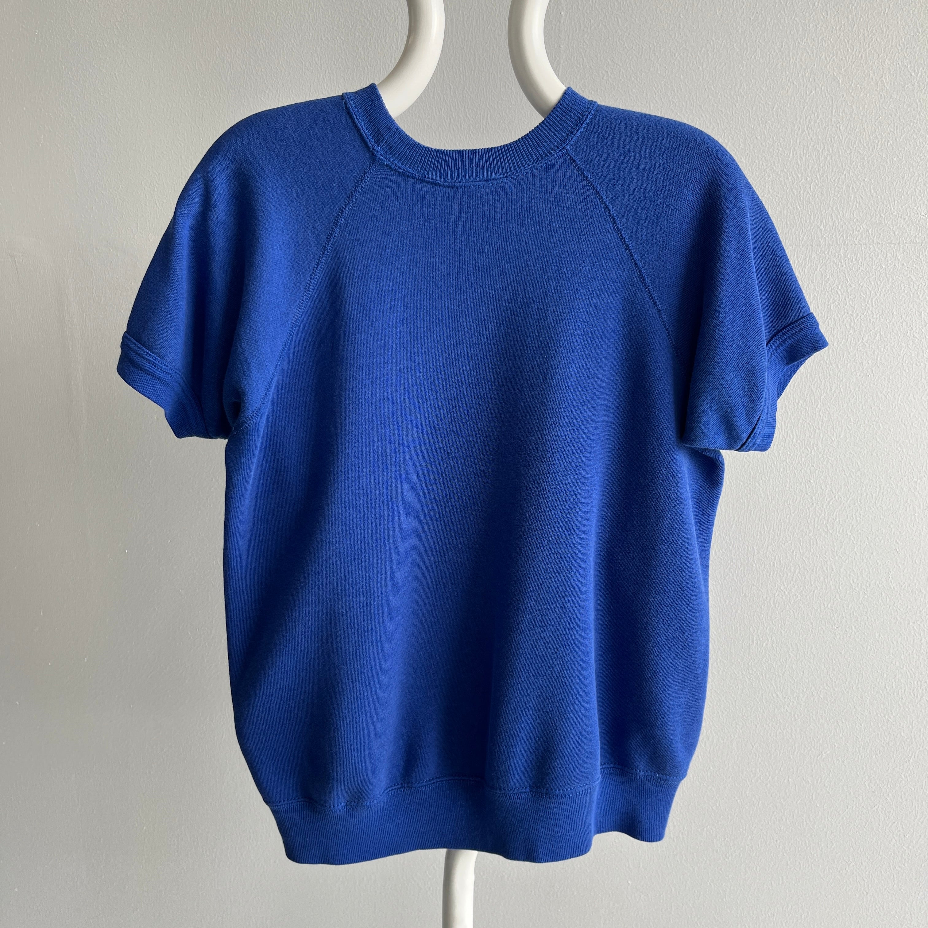 1980s Luxuriously Soft Bassett Walker Blue Warm Up Sweatshirt