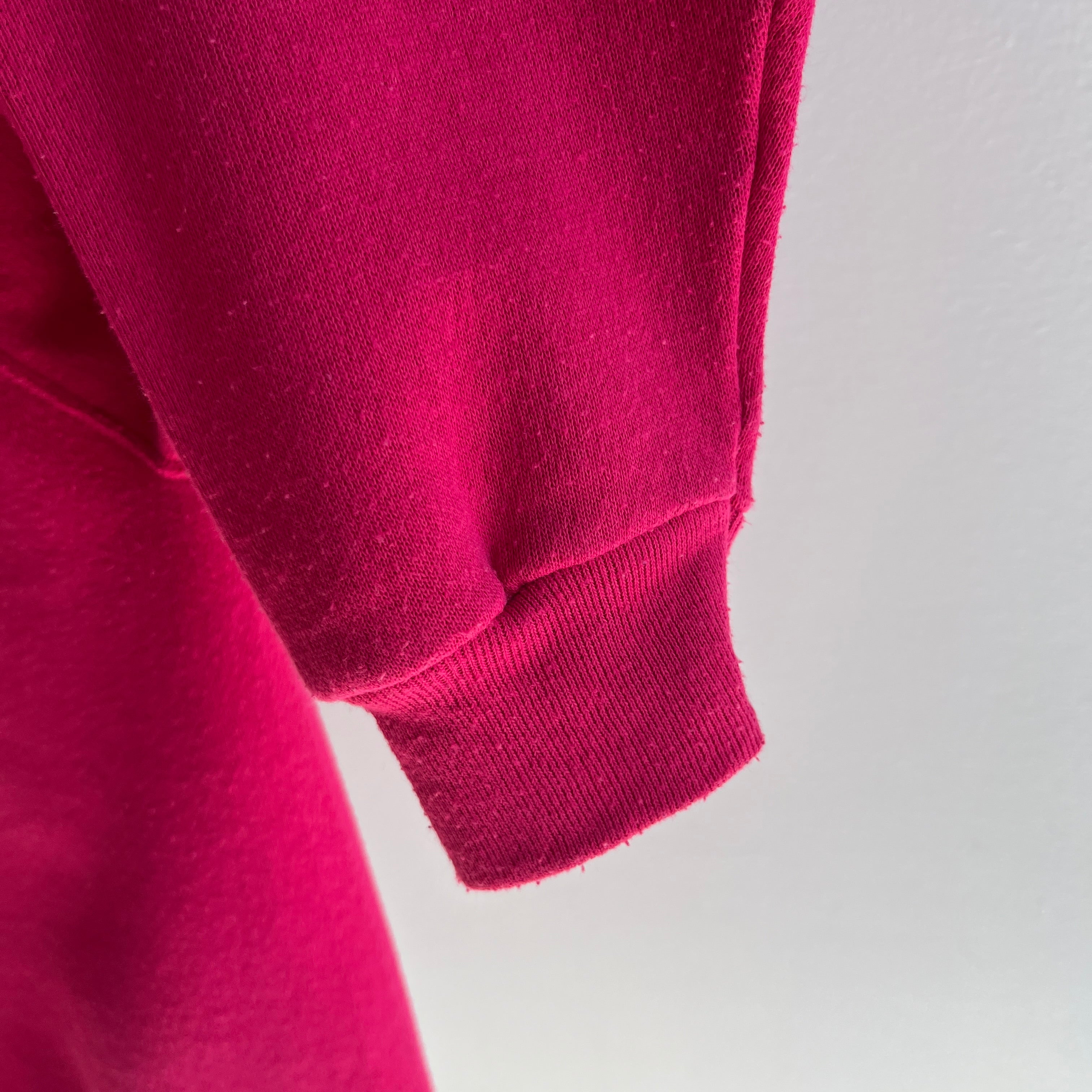1990s Hot Pink USA Made Sweatshirt by Tultex