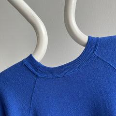 1980s Luxuriously Soft Bassett Walker Blue Warm Up Sweatshirt