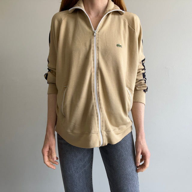 1970/80s Izod Slouchy Zip Up Mock Neck Tracksuit Sweatshirt