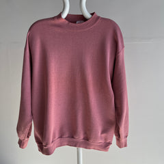 1980s Faded Elementary School Eraser Pink Sweatshirt - Great Neck