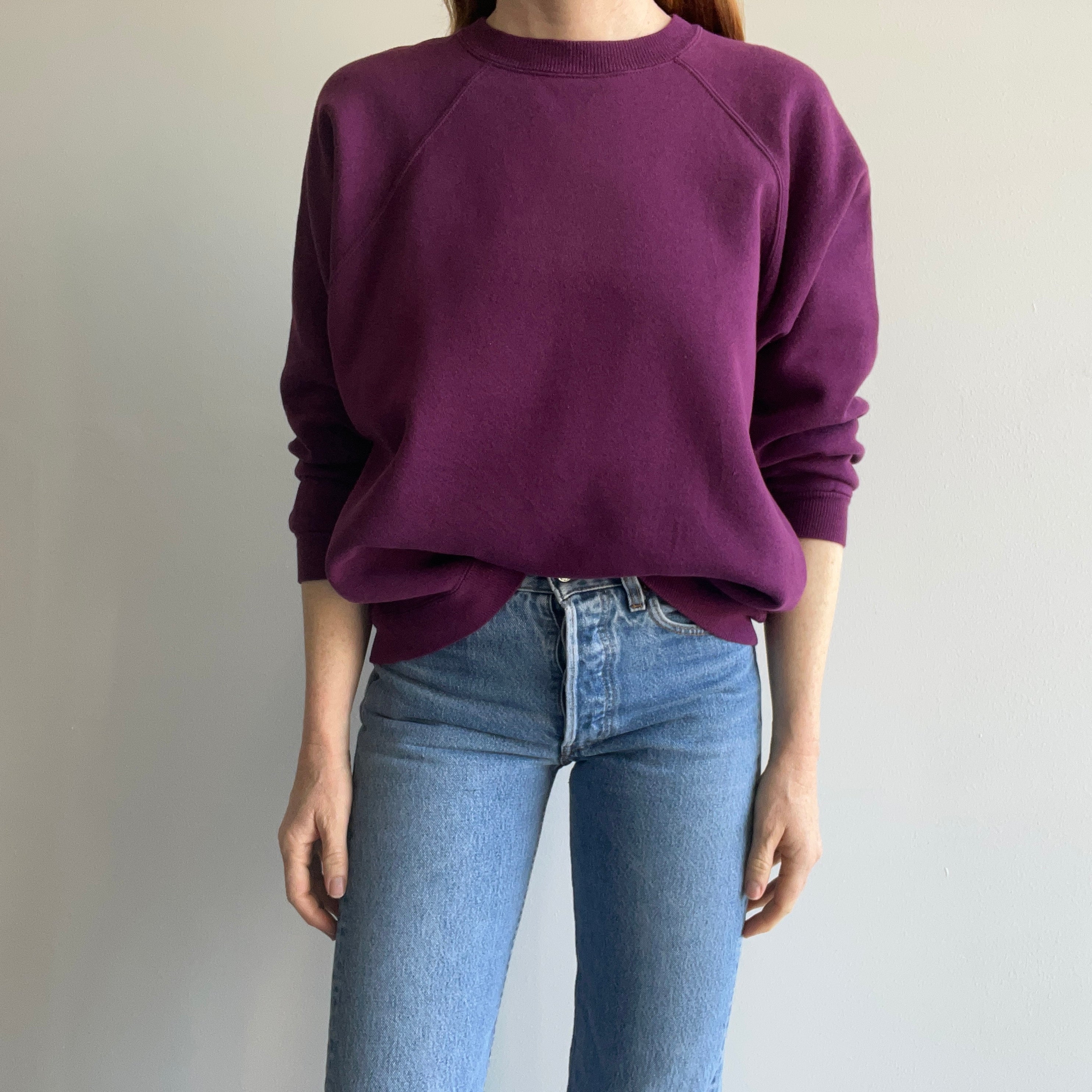 1990s HHW Eggplant Purple Sweatshirt