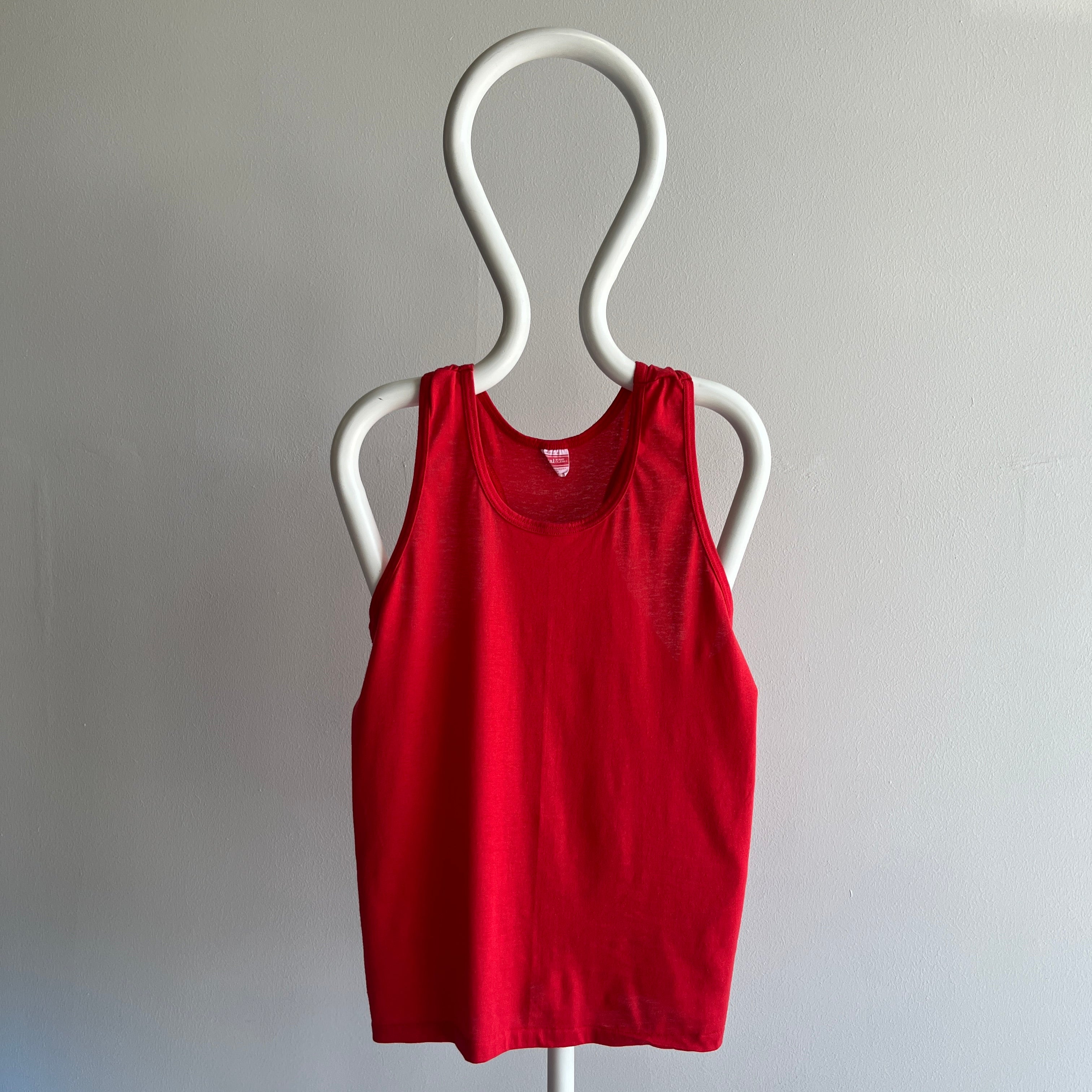 1970s Red Racer Back Easy Breezy Tank Top by Royal First Class