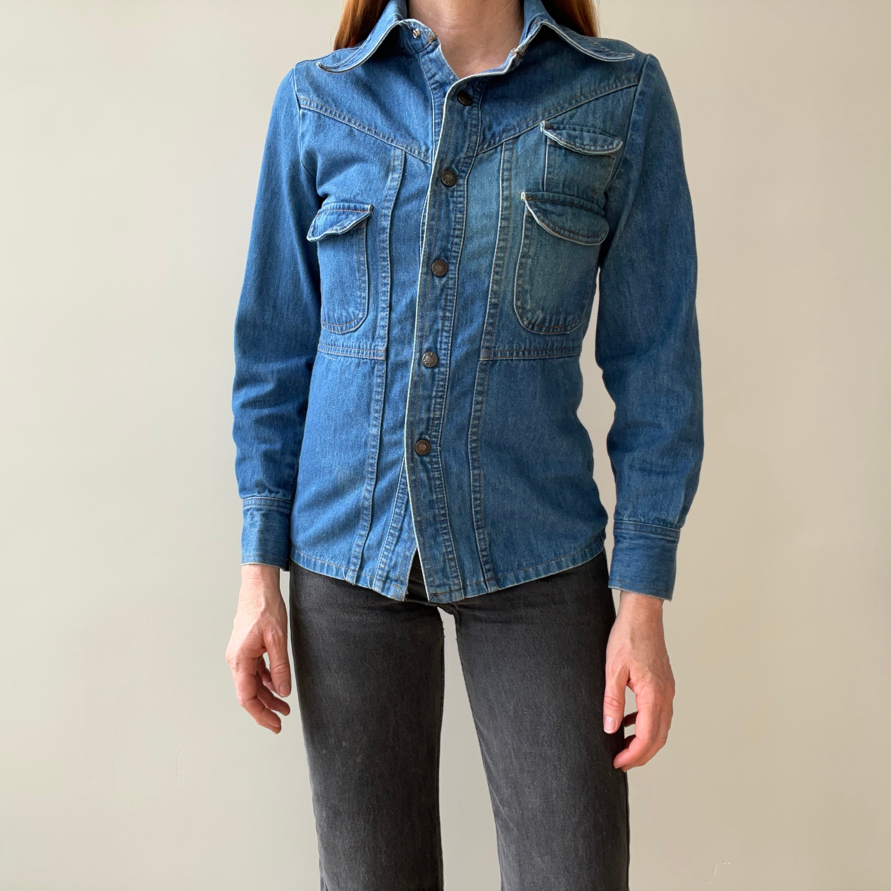 1970s Structured Denim Shirt/Jacket - A Rare One! By JC Penny